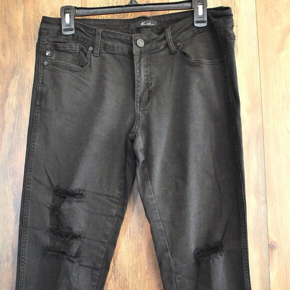 KanCan Womens Distressed Black Jeans W13 30 Estilo 5217 - Picture 4 of 7